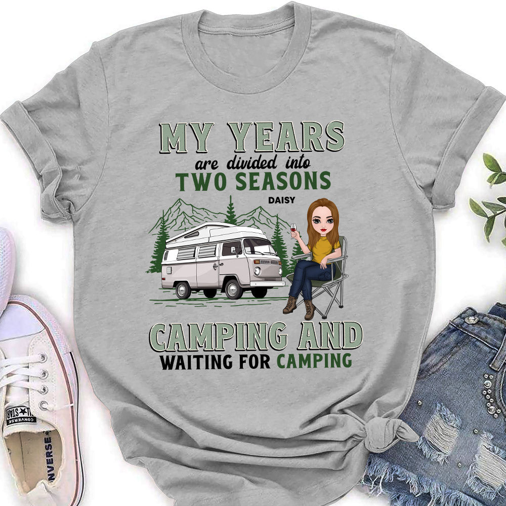 Years Of Camping - Personalized Custom Women's T-shirt