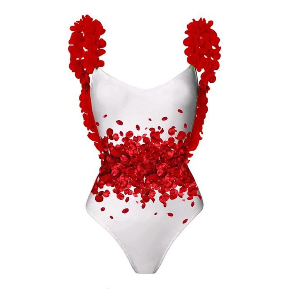 Woman Flamingo Print One Piece Swimsuit Bikini Swimwear