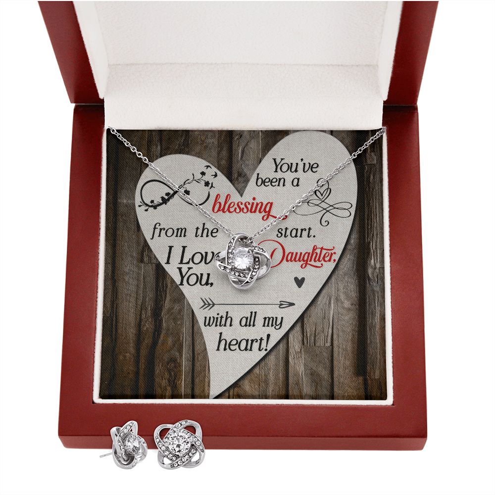 You’ve been a blessing Love Knot Earring & Necklace Set