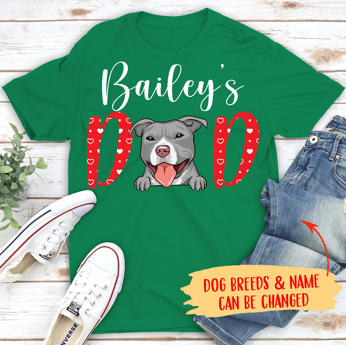 Valentine Dog Mom/Dad - Personalized Custom Unisex T-shirt