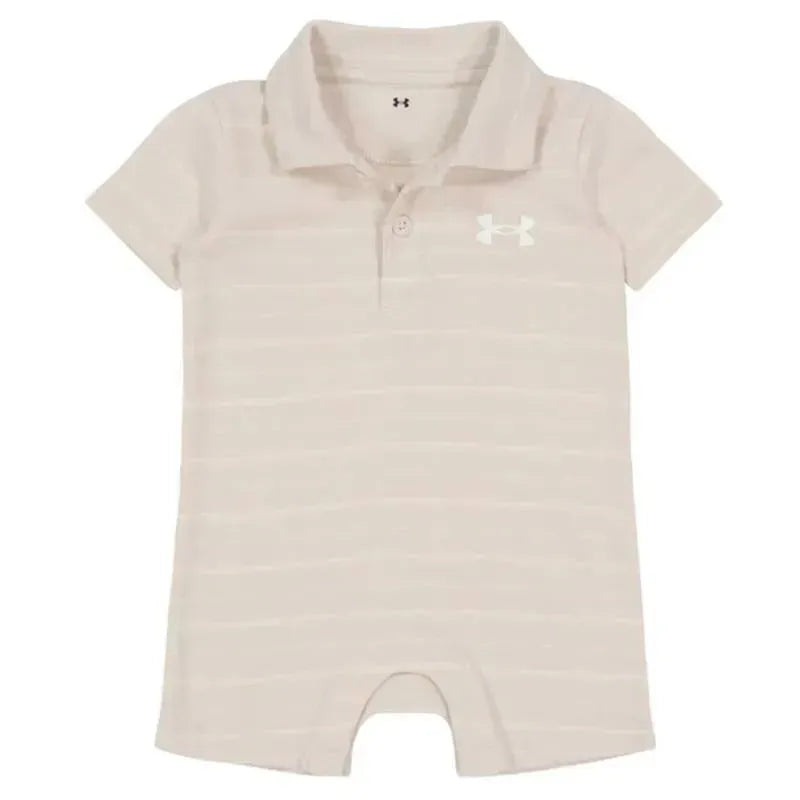 Under Armour - Baby Neutral Polo Shortall Stripes, Ivory