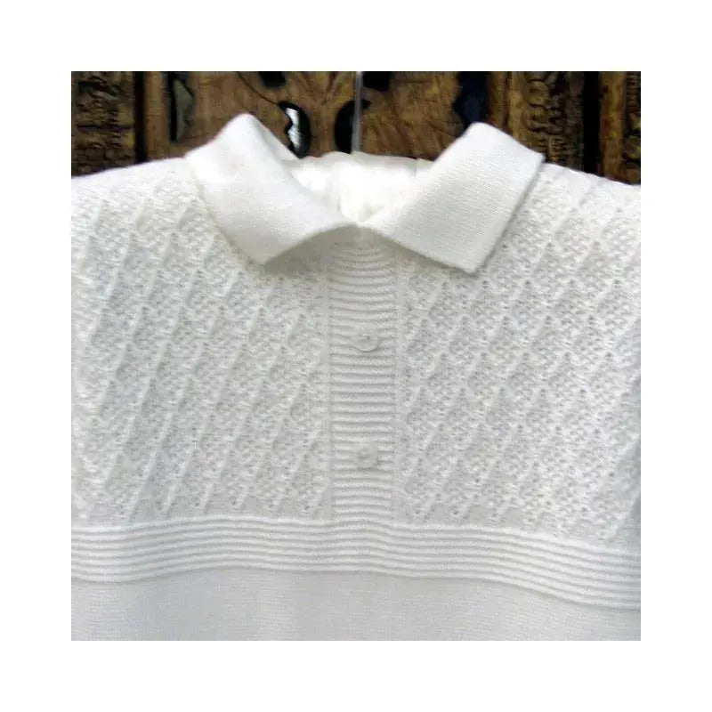 Will' Beth Baby Boys Ivory Knit Coverall & Blanket Set, White