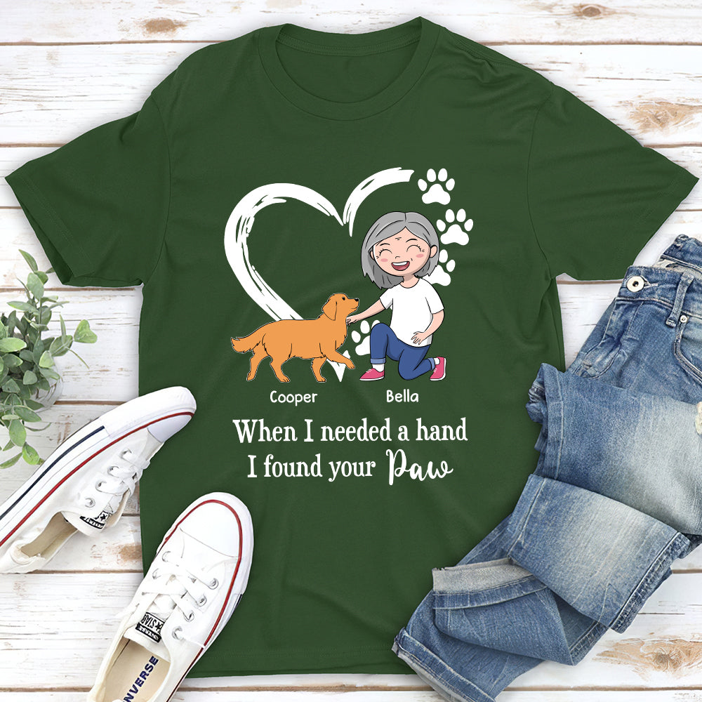 When I Needed A Hand - Personalized Custom Unisex T-shirt