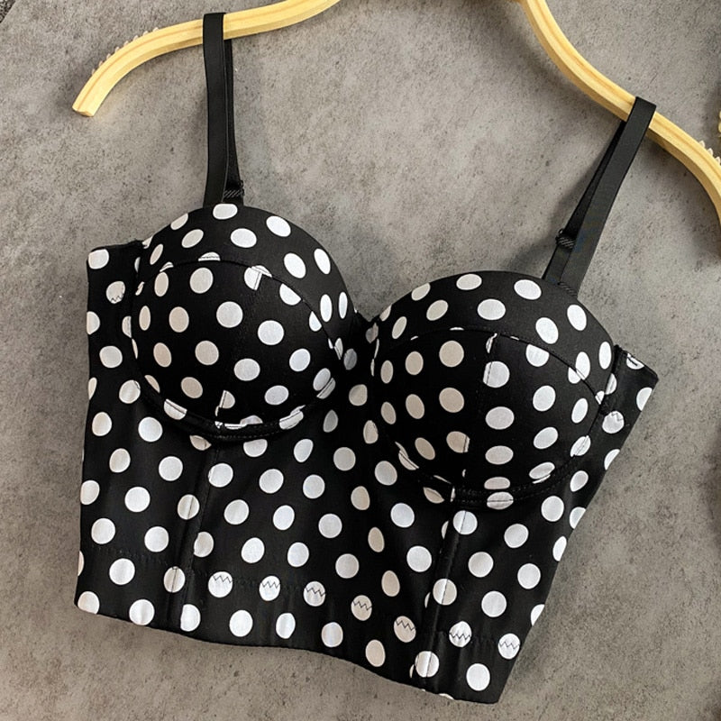 Womens Tube Streetwear Cow Print Tank Camis