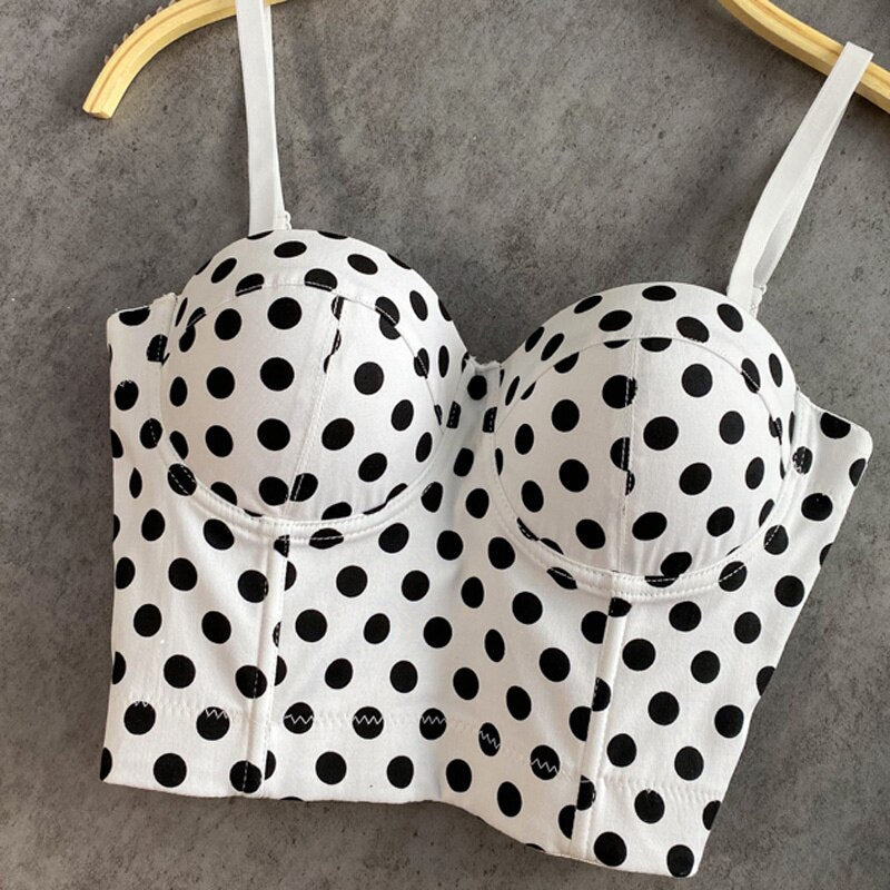 Womens Tube Streetwear Cow Print Tank Camis