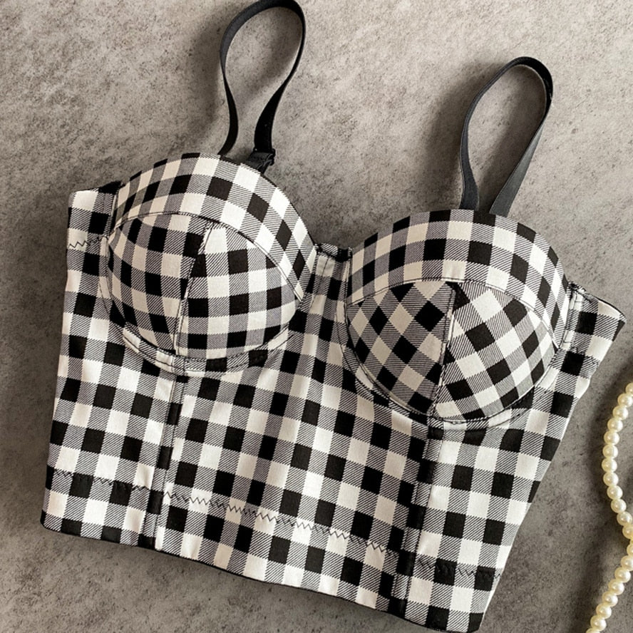 Womens Tube Streetwear Cow Print Tank Camis