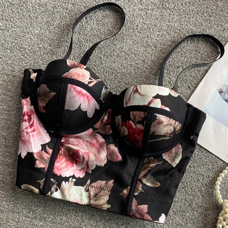 Womens Tube Streetwear Cow Print Tank Camis