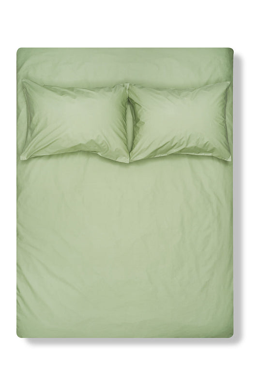 "Lotus Green" Pima Cotton Percale Bedding-Percale Bedding-ZigZagZurich