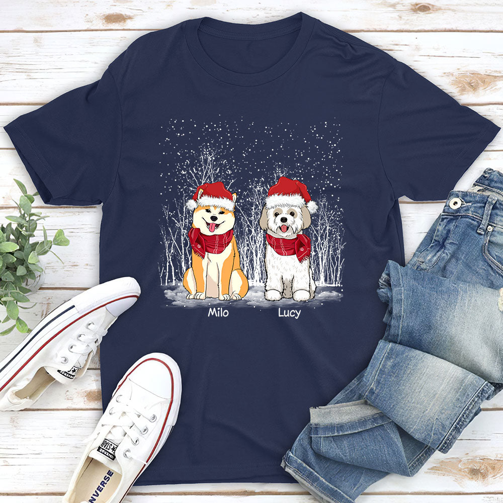 Winter Dog - Personalized Custom Unisex T-shirt