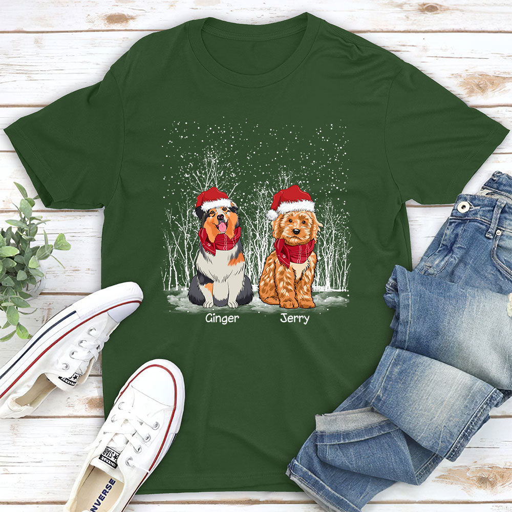 Winter Dog - Personalized Custom Unisex T-shirt