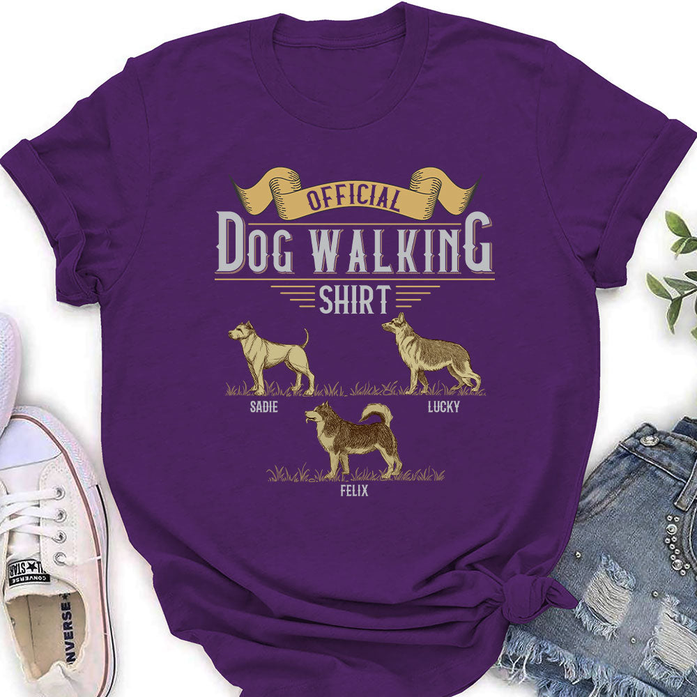 Vintage Dog Walking - Personalized Custom Women's T-shirt