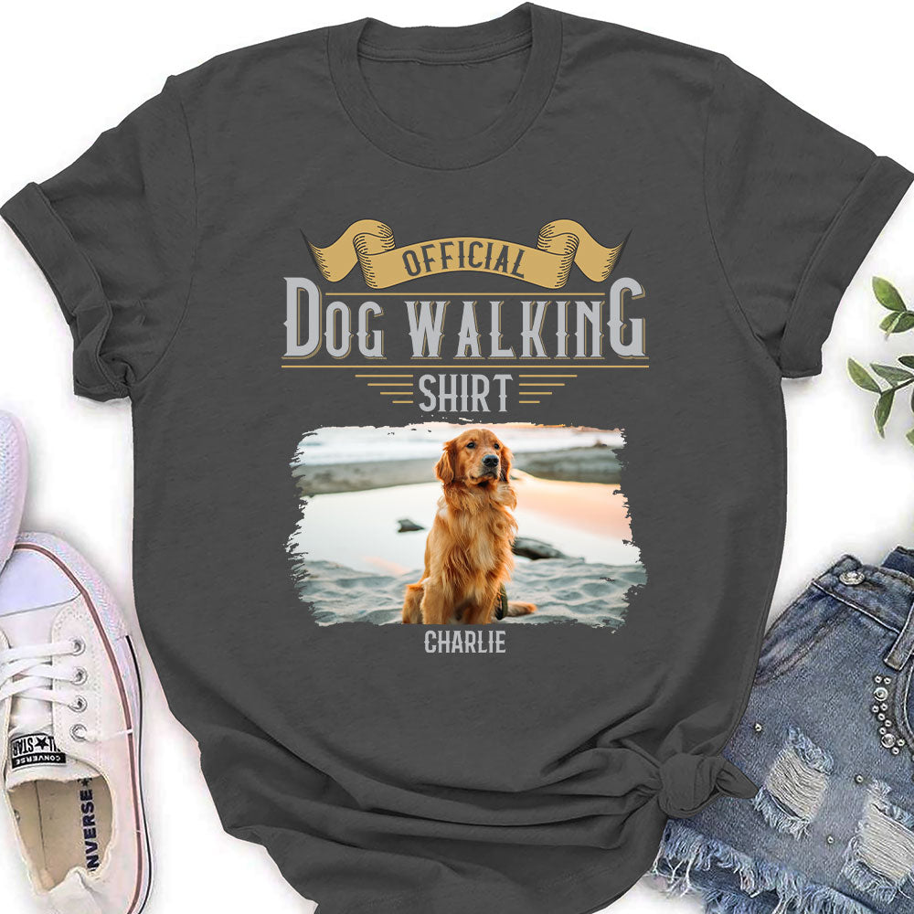 Vintage Dog Walking - Personalized Custom Women's T-shirt
