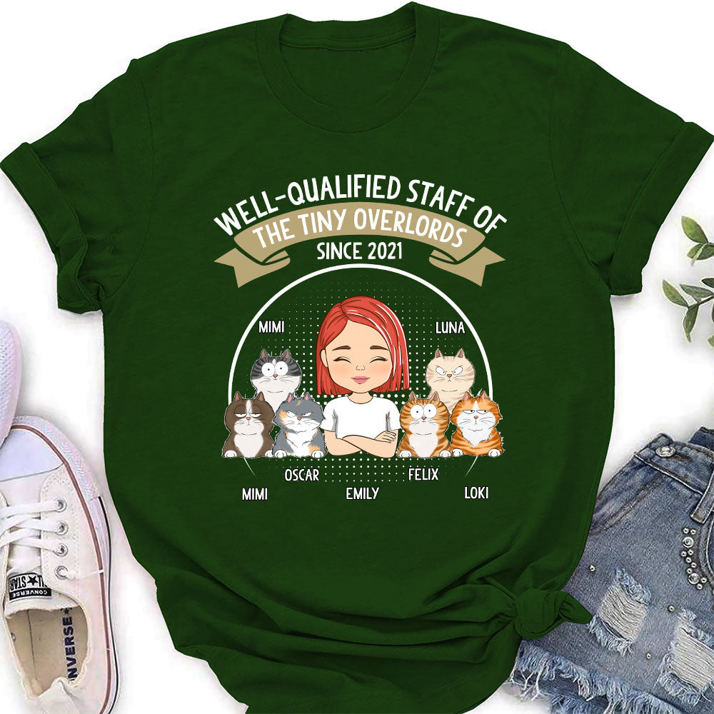 Well Qualified Cat Staff - Personalized Custom Women's T-shirt