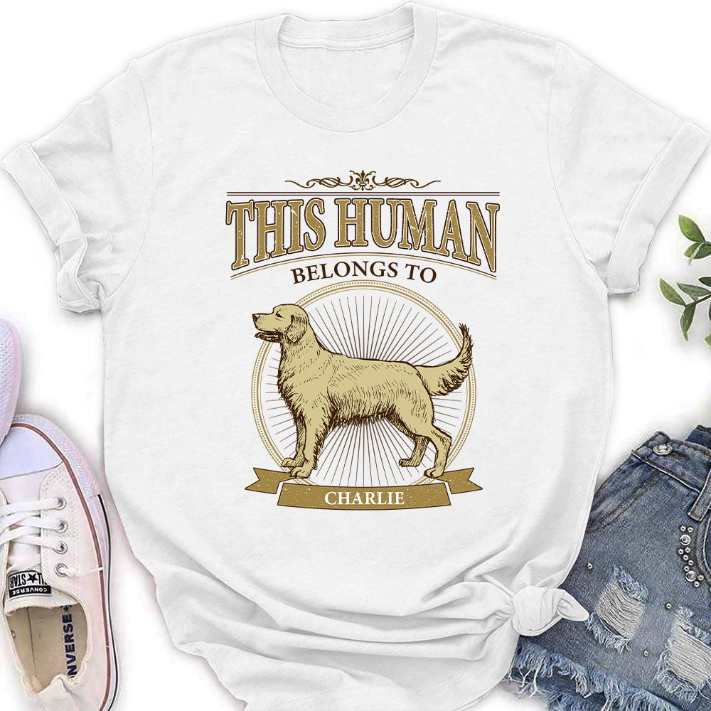 Vintage Human Belongs - Personalized Custom Women's T-shirt