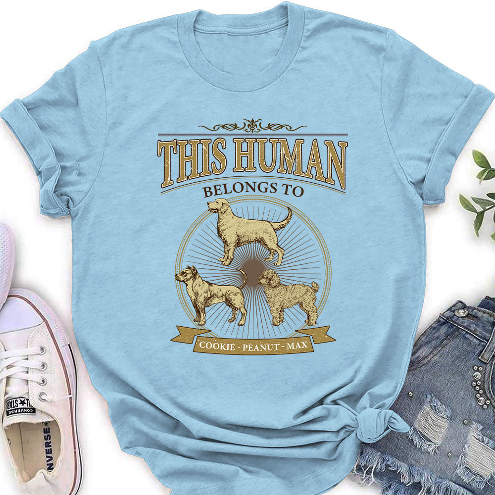 Vintage Human Belongs - Personalized Custom Women's T-shirt