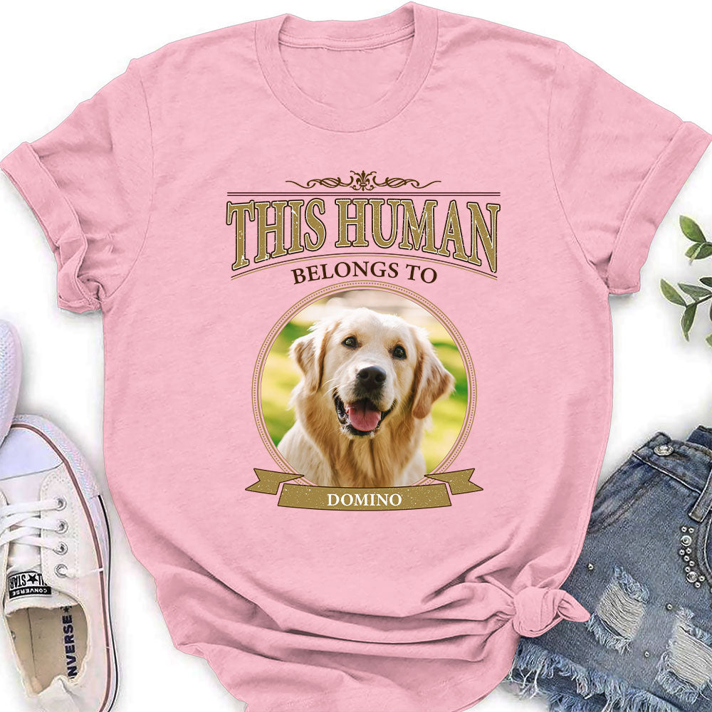 Vintage Human Belongs - Personalized Custom Women's T-shirt
