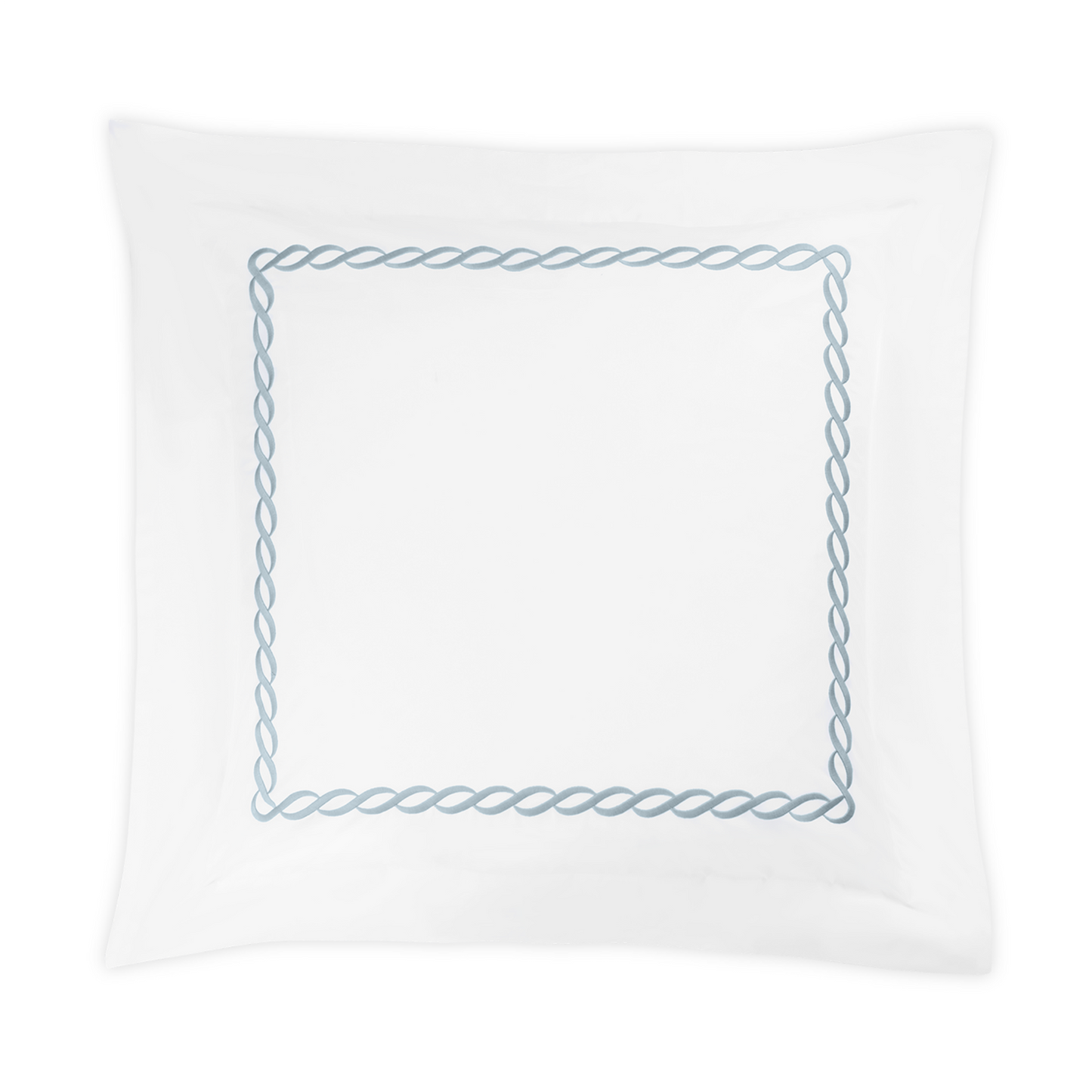 Silo of a Euro Sham Matouk Classic Chain Bedding Hazy Blue Color