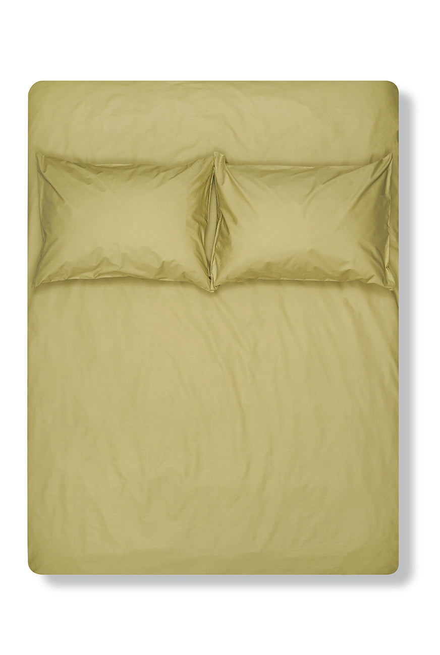 "Olive Green" Pima Cotton Percale Bedding-Percale Bedding-ZigZagZurich