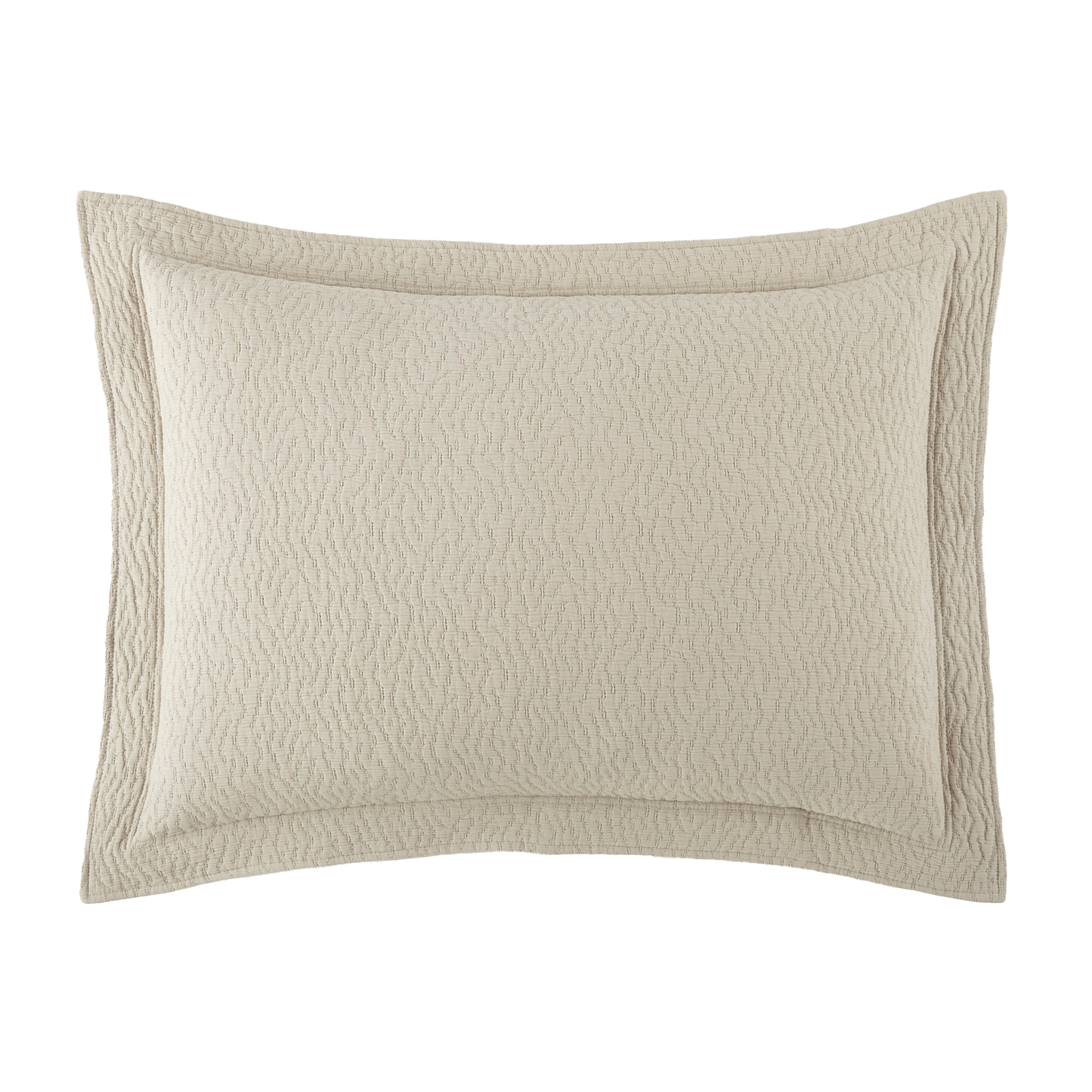 Sham of Peacock Alley Mia Stonewashed Matelassé Bedding in Color Dune