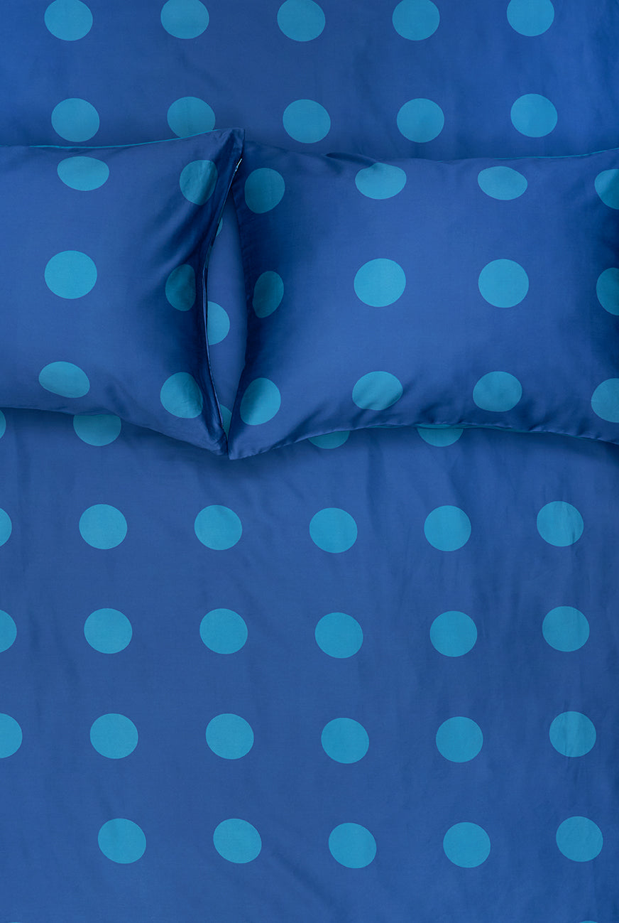 "Polka Stripe Petrol" Artist Bedding Collection by Michele Rondelli