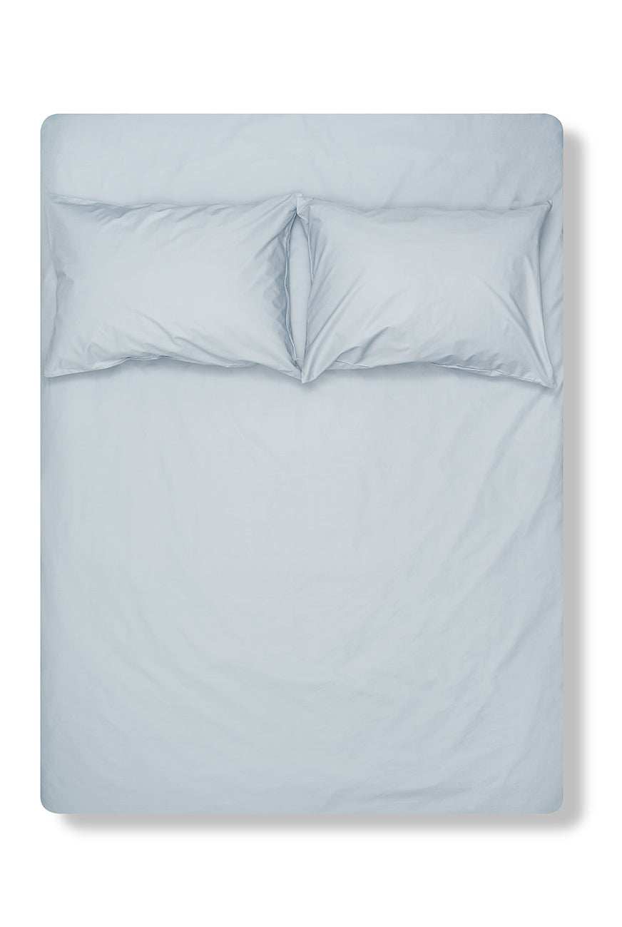 "Powder Blue" Pima Cotton Percale Bedding-Percale Bedding-ZigZagZurich