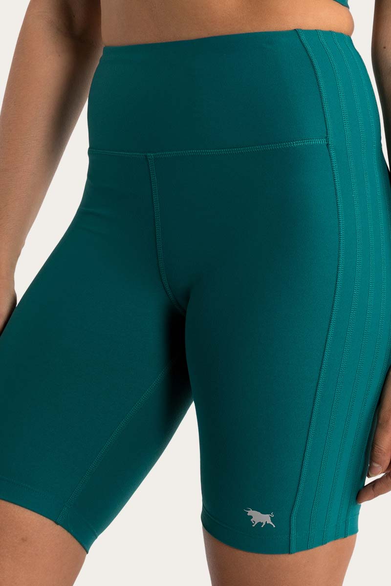 Xena High Rise Womens Bike Short - Amazon Green