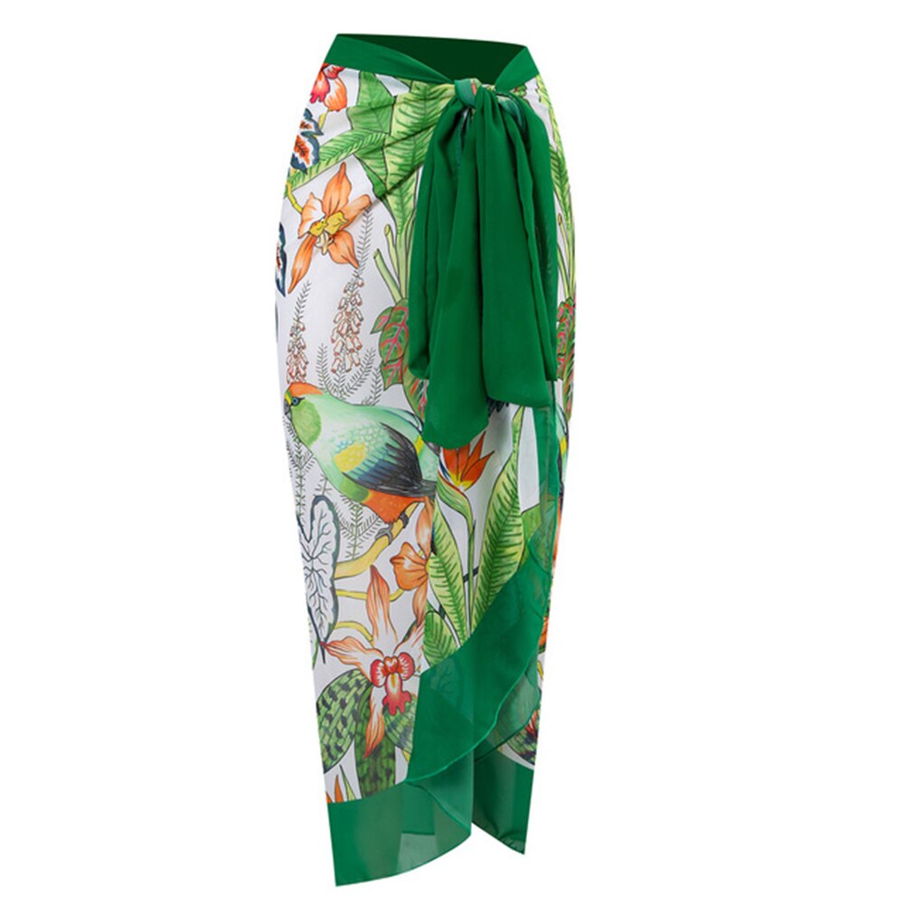 Woman Flamingo Print One Piece Swimsuit Bikini Swimwear