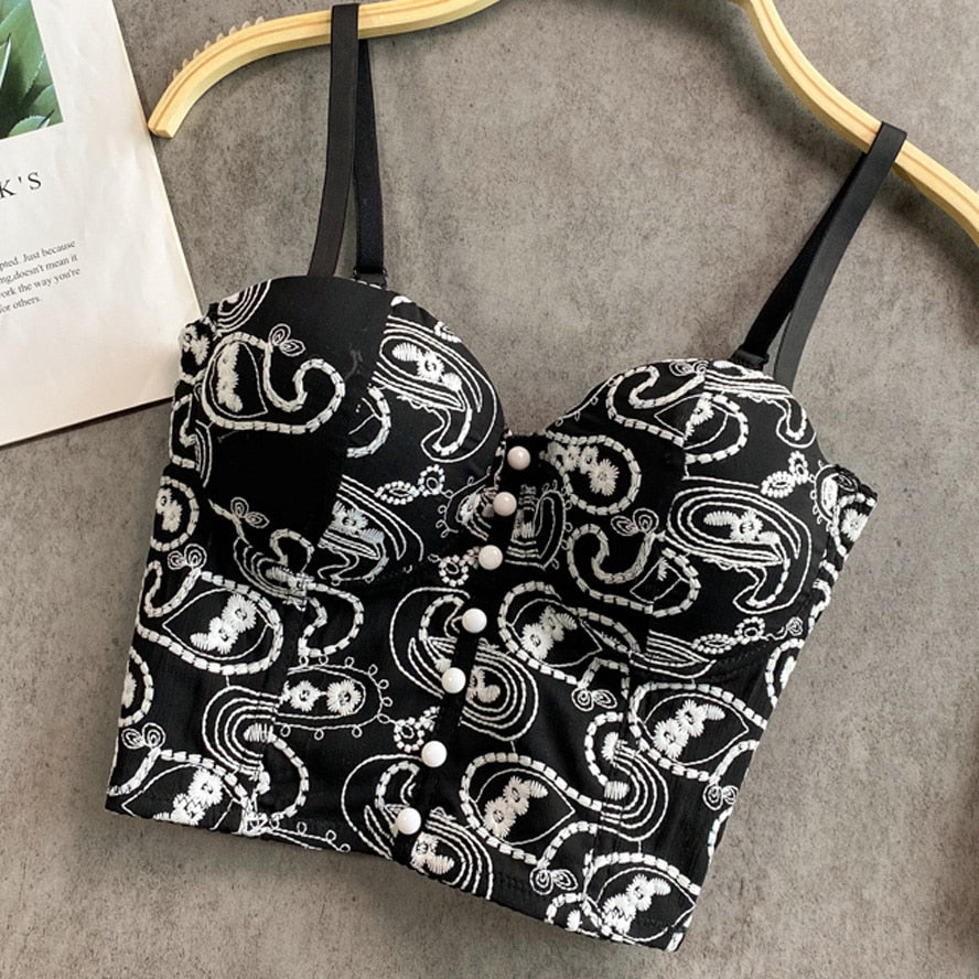 Womens Tube Streetwear Cow Print Tank Camis