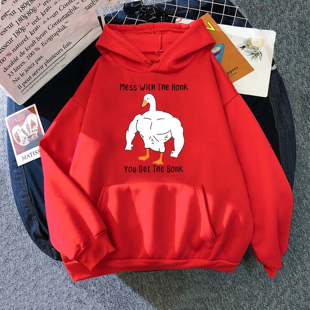 You Get Bonk Hoodies Women Graphic Funny Duck