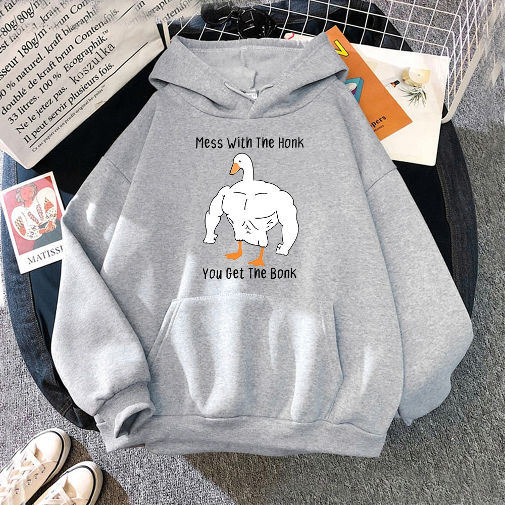You Get Bonk Hoodies Women Graphic Funny Duck