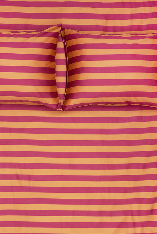 "Stripe Savvy Burnt Orange" Artist Bedding Collection by Michele Rondelli