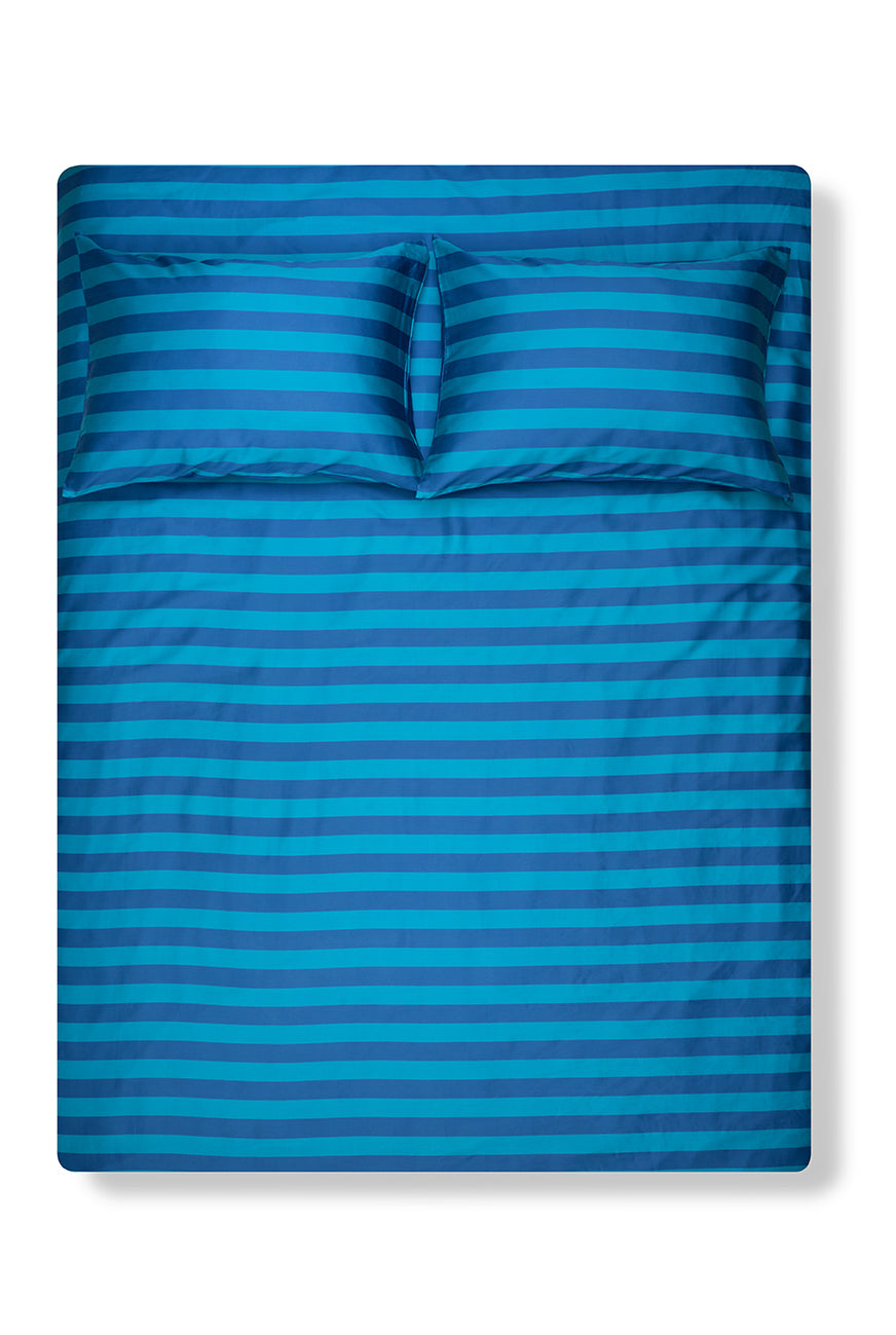 "Stripe Savvy Petrol" Artist Bedding Collection by Michele Rondelli