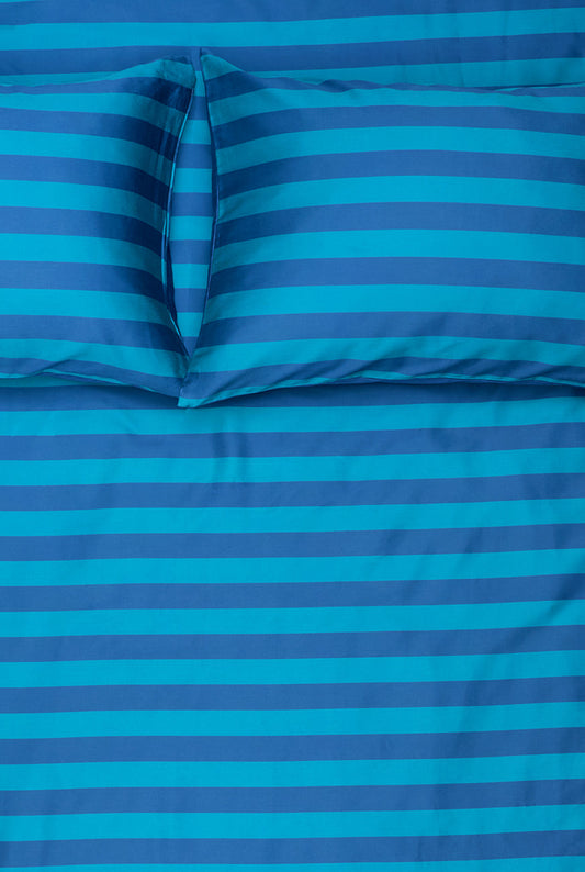 "Stripe Savvy Petrol" Artist Bedding Collection by Michele Rondelli