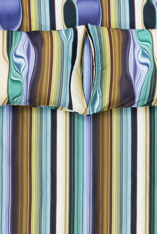 "Stripe Tease Watermarks One" Artist Bedding Collection by Michele Rondelli
