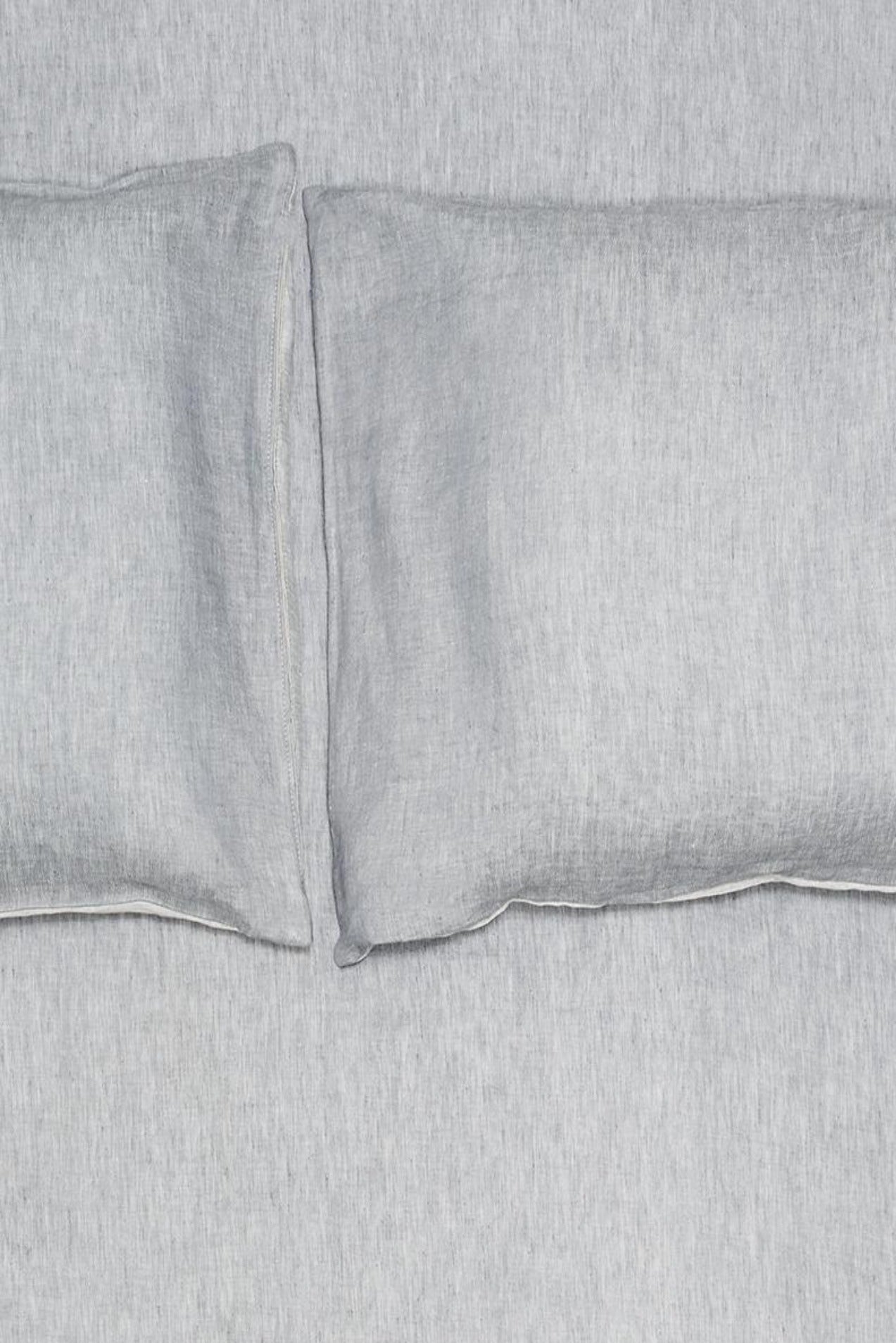 Two Tone Stonewashed Linen Bedding col. Quartz Grey-Natural Linen Bedding-leinen bettwäsche-ZigZagZurich