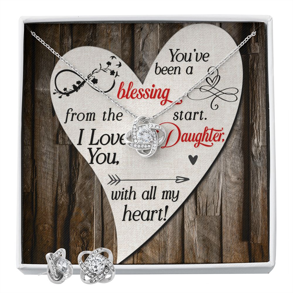 You’ve been a blessing Love Knot Earring & Necklace Set