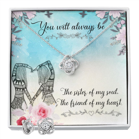 You will always be Love Knot Earring & Necklace Set