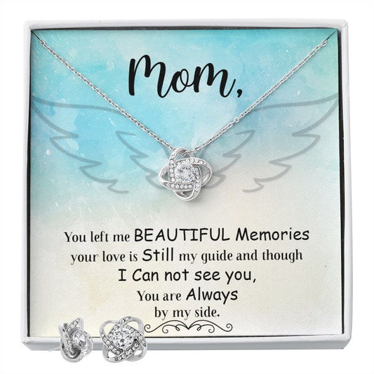 You left me Love Knot Earring & Necklace Set