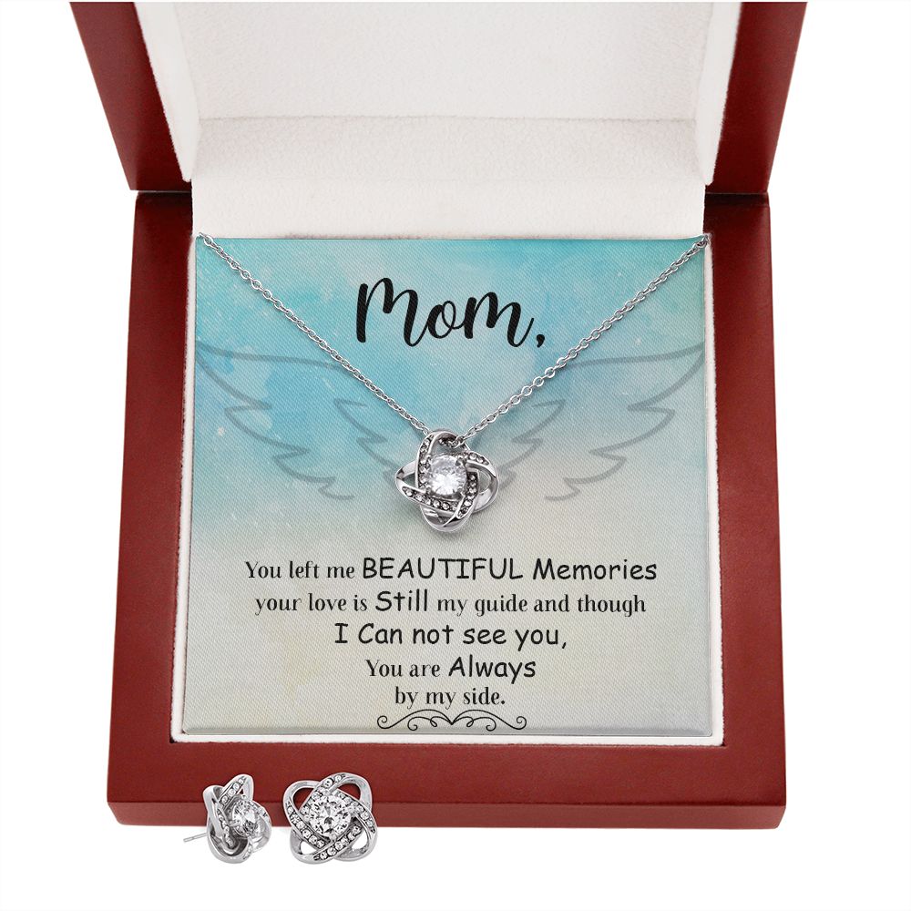 You left me Love Knot Earring & Necklace Set