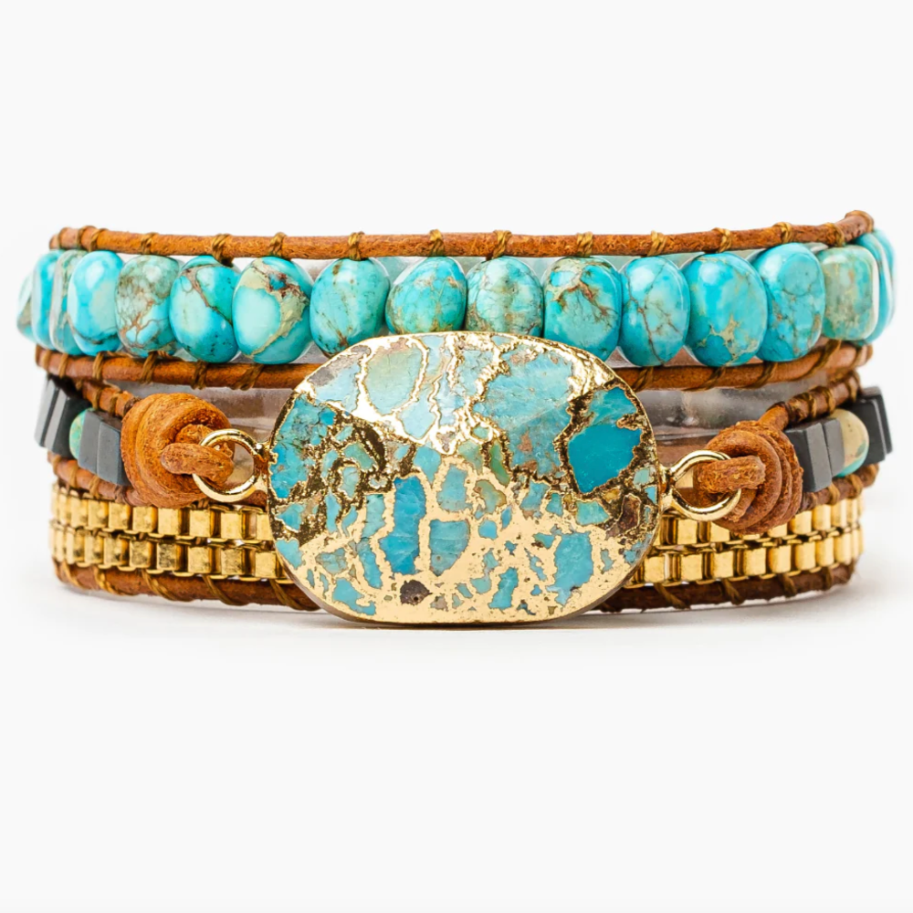 Turquoise Calming Energy Wrap Bracelet