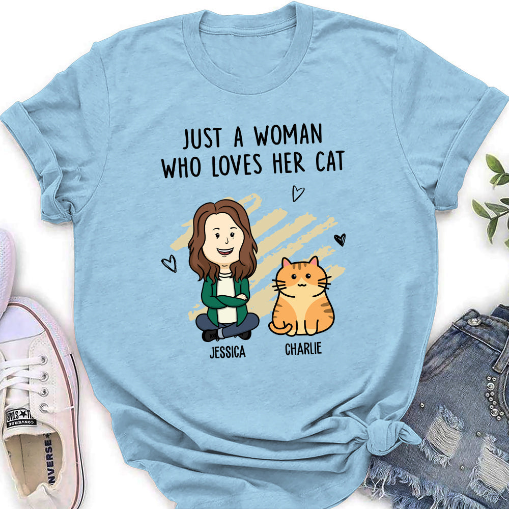 Woman With Cats - Personalized Custom Women's T-shirt