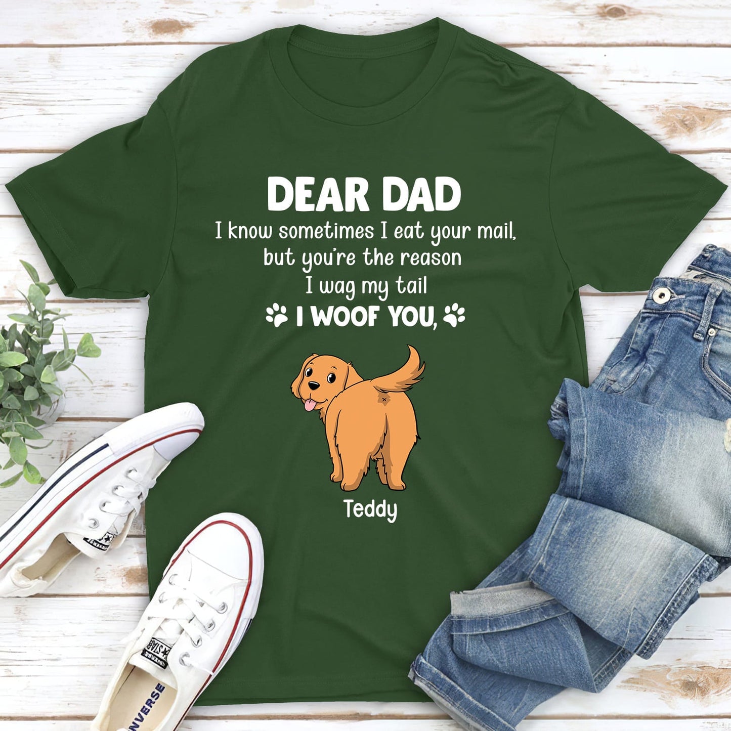 You Are The Reason I Wag My Tail - Personalized Custom Unisex T-shirt