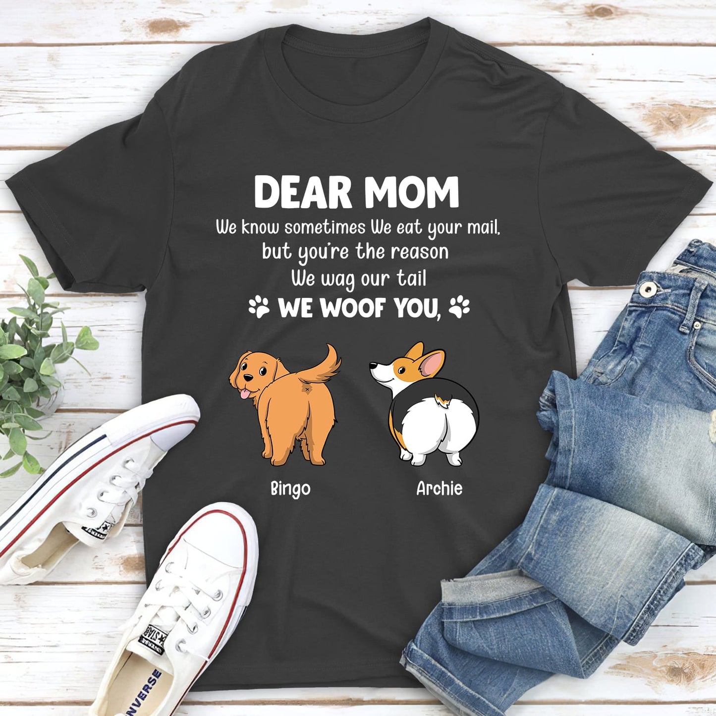 You Are The Reason I Wag My Tail - Personalized Custom Unisex T-shirt