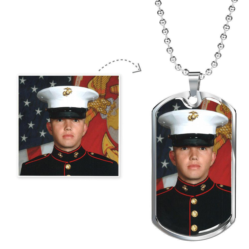 Women's Jewelry | Photo Dog Tag Necklace-Jewelry-TD Gift Solutions.com