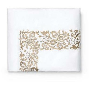 Sferra Saxon Bedding Duvet Cover Champagne Fine Linens