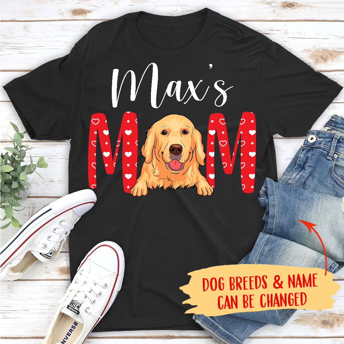 Valentine Dog Mom/Dad - Personalized Custom Unisex T-shirt