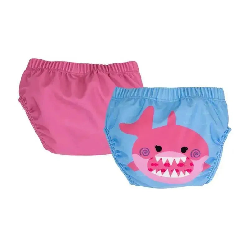 Zoocchini - Baby Knit Swim Diaper 2Pk Set, Sophie The Shark