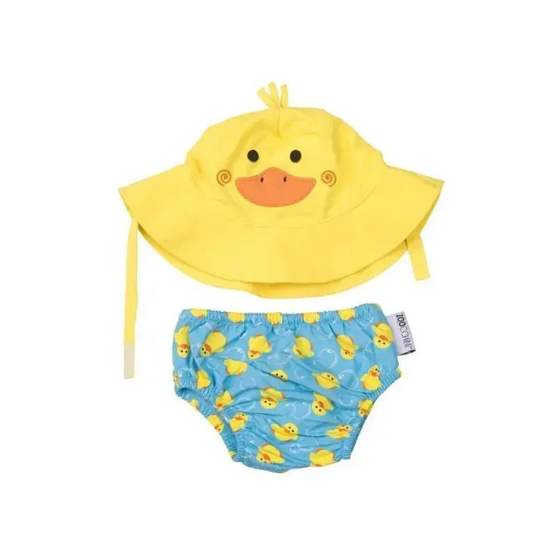 Zoocchini Baby Swim Diaper & Sun Hat Set Duck